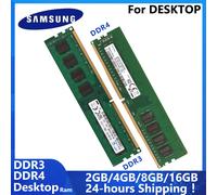 SAMSUNG DDR4 DDR3 mémoire de bureau Ram 2GB 4GB 8GB 16GB U-DIMM RAM 1333 1600 1866 3200MHz 2666Mhz 2400MHz 2133MHz ordinateurs de bureau