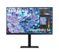 Samsung Écran PC Plat ViewFinity - S61B 27'', Résolution 2560x1440 QHD, Dalle IPS, HDR10, AMD FreeSync, 75Hz, Installation One Click, Orientable, Inclinable, Support Mural VESA, Ports HDMI et DP