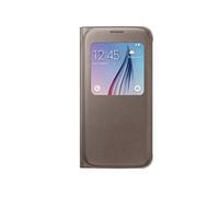 Samsung EF-CG920PFEG Etui Folio de Protection Aspect Cuir S-View pour Samsung Galaxy S6 - Or