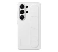 Coque en silicone avec stand lanière pour Galaxy S25 Ultra Blanc