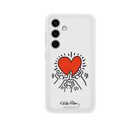 Samsung EF-MS926 Étui de Protection à Rabat pour Galaxy S24+ avec Carte d'insertion Keith Haring, Blanc