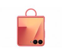 Samsung EF-PF766 - Coque de Protection en Silicone avec Anneau de Support pour Smartphone Galaxy Z Flip7 - Résistante aux Chocs - Fine et adhérente - Rouge