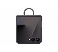 Samsung EF-PF766 - Coque de Protection en Silicone avec Anneau de Support pour Smartphone Galaxy Z Flip7 - Résistante aux Chocs - Fine et adhérente - Noir