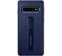 SAMSUNG EF-RG973CB - Coque renforcee fonction Stand Bleu Noir G S10