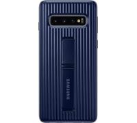 SAMSUNG EF-RG973CB - Coque renforcee fonction Stand Bleu Noir G S10