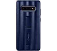 SAMSUNG EF-RG975CB - Coque renforcee fonction Stand Bleu Noir G S10+