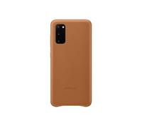 Coque rigide en cuir pour Galaxy S20 G980 Marron
