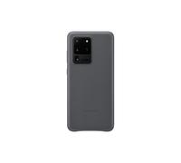 Leather Cover EF-VG988 - Coque de protection pour téléphone portable - aluminium, cuir - gris - pour Galaxy S20 Ultra, S20 Ultra 5G