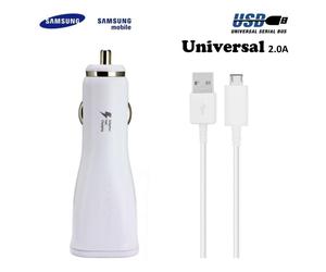 Samsung EP-LN915UWE 2A 15W USB Auto Quick Charger + Micro USB 3.0 Cable White (EU Blister)
