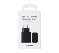 Samsung EP-TA220NBEGEU - Adaptateur Secteur Duo USB Type C & USB A - 35W, Noir (Emballage Original)