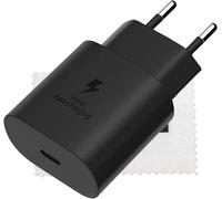 Samsung Ep-Ta800 25w Charger For Samsung Galaxy S21, S21 Plus, Galaxy S21 Ultra, S20, S20 5g, S20 Fe, S20 Plus, S20 Plus 5g (Without Data Cable) With Cleaning Cloth Shlok