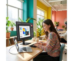 Samsung Essential S33GF Moniteur FHD 24'' Moniteur Full HD de 24 pouces avec affichage fluide jusqu'à 100 Hz, idéal pour le travail quotidien et une
