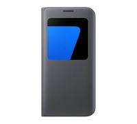 Étui à Rabat pour Samsung Galaxy S7 Edge avec Zone Transparente Samsung Noir