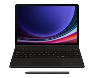 SAMSUNG Étui de Protection EF-DX815 pour Galaxy Tab S9+ | Clavier QWERTZ, Touches de Fonction, connecteur POGO, pavé Tactile, Compartiment S Pen et Commande gestuelle Noir