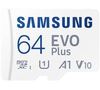 Samsung EVO Plus Carte microSD au détail 64 GB UHS-I, v30 Video Speed Class, A2 Application Performance Class avec adaptateur SD
