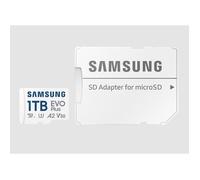 Samsung EVO Plus MB-MC1T0SA 1 To Carte mémoire Flash adaptateur microSDXC vers SD inclus A2 / Vidéo Classe V30 UHS-I U3 160Mb/s