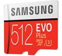 Samsung EVO Plus MB-MC512GA - Carte mémoire flash (adaptateur microSDXC vers SD inclus(e)) - 512 Go - UHS-I U3 - microSDXC UHS-I G
