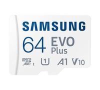 Samsung EVO Plus MB-MC64S - Carte mémoire flash (adaptateur microSDXC vers SD inclus(e)) - 64 Go - A1 / Video Class V10 / UHS-I U1 / Class10 - microSDXC UHS-I - blanc