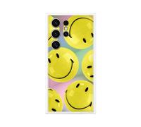 Samsung FlipSuit Coque pour Galaxy S24 Ultra, Carte Smiley avec Technologie NFC Incluse, Jaune