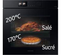 Samsung - Four Encastrable Nv7b7997aak - Pyrolyse - Chaleur Pulsée - Vapeur - Double Cavité - Bespoke Ai Série 7