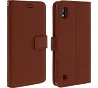 Samsung Galaxy A10 Flip Cover avec emplacements pour cartes & fonction stand - Marron