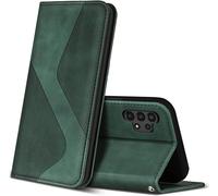 Samsung Galaxy A13 4g Case, Premium Leather Protective Case Cover With [Card Slots] [Magnetic], Flip Folio Wallet For Samsung Galaxy A13 4g (Green)