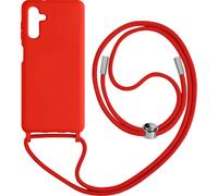 Coque Cordon Pour Samsung Galaxy A14 5g Et 4g Lanière Tour Du Cou 80cm Rouge