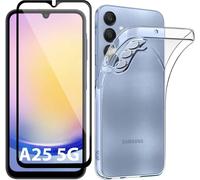 Samsung Galaxy A25 5G coque tpu protection et vitre full noir