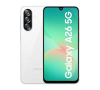 Samsung Galaxy A26 5G (Awesome White, 6 Go, 128 Go) | Intelligence géniale - Smartphone IA : cercle pour rechercher, mon filtre, effaceur d'objets | Triple caméra 50 MP | IP67