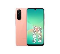 Samsung Galaxy A26 5G, smartphone Android, 128 Go de stockage, 6 Go de RAM, rose pêche, appareil photo 50 MP, grand écran, batterie longue durée de vie, version locale