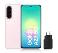 Samsung Galaxy A27 5G, Smartphone Android, 128 Go, Rose Clair, Version FR | Entourer pour Chercher, Effaceur d'Objet, Transcription Vocale, 3 Objectifs Photo, IP64, Batterie 5000 mAh, 6 générations OS
