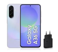 Samsung Galaxy A36 5G, Smartphone Android, 128 Go, Chargeur Secteur Rapide 25W Inclus, Smartphone déverrouillé, Lavande, Version FR