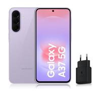Samsung Galaxy A37 5G, Smartphone Android 5G avec l'IA accesible à Tous, 256 Go, RAM 8 Go, Chargeur Secteur Rapide 25W Inclus, Smartphone déverrouillé, Lavande, Version FR