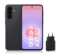 Samsung Galaxy A37 5G, Smartphone Android 5G avec l'IA accesible à Tous, 256 Go, RAM 8 Go, Chargeur Secteur Rapide 25W Inclus, Smartphone déverrouillé, Graphite, Version FR