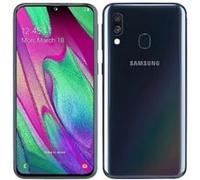 Samsung Galaxy A40 - 4G smartphone - double SIM - RAM 4 Go / Mémoire interne 64 Go - microSD slot - écran OEL - 5.9" - 2340 x 1080 pixels - 2x caméras arrière 16 MP, 5 MP - front camera 25 MP - noir N