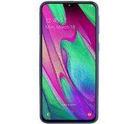 Samsung Galaxy A40 - 4G smartphone - double SIM - RAM 4 Go / Mémoire interne 64 Go - microSD slot - écran OEL - 5.9" - 2340 x 1080 pixels - 2x caméras arrière 16 MP, 5 MP - front camera 25 MP - bleu B