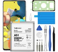 Samsung Galaxy A51 Battery 5150mAh High Capacity Replacement Battery Compatible with Samsung Galaxy A51 Model (SM-A515F SM-A515F/DS) with Replacement Tool Kits EB-BA515ABY