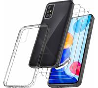 Samsung Galaxy A51 Case, With 3 Armor Tempered Glass Films, Never Yellowing Military Standard, Shock Resistant And Scratch Resistant Protective Case Transparent