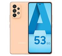 Samsung Galaxy A53 5G, Téléphone Mobile 128 GO Pêche, Smartphone Android, Carte SIM non incluse, Version FR