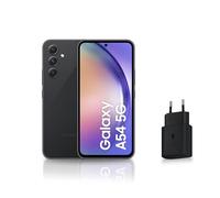 Samsung Galaxy A54 Smartphone Android 5G, 128 Go, Chargeur secteur rapide 25W inclus [Exclusivité Amazon], Smartphone déverrouillé, Noir, Version FR