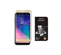 Samsung Galaxy A6 2018 4G : Protection d'écran en verre trempé Full cover doré - Tempered glass Screen protector/Films vitre Protecteur d'écran