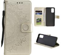 Samsung Galaxy A72 Housse de téléphone portable Flip Case Cover Housse de protection Mandala Gold
