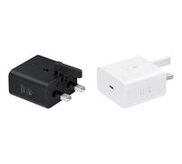 Samsung Galaxy Adaptateur de voyage officiel 25 W à charge super rapide (sans câble de données USB-C vers C), noir
