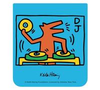 Samsung Galaxy Carte de Contenu Officielle Keith Harring 'DJ' pour étui à Rabat Z Flip5, Bleu Capri