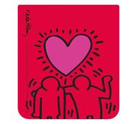 Samsung Galaxy Carte de Contenu Officielle Keith Harring « Heart » pour étui à Rabat Z FlipSuit Rouge foncé