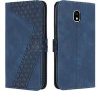 Samsung Galaxy J330/J3 2017 Case, Samsung J330/J3 2017 Phone Case, Protective Pu Leather Wallet Pouch Flip Case [Magnetic] For Galaxy J330/J3 2017 (Blue)