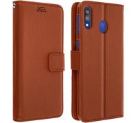 Samsung Galaxy M20 Flip Cover avec porte-cartes et fonction stand - Marron