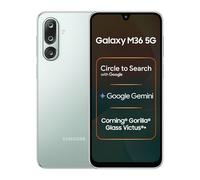 Samsung Galaxy M36 5G (vert serein, 6 Go de RAM, 128 Go de stockage) | Cercle à rechercher | Google Gemini | Corning Gorilla Glass Victus + | 7,7 mm d'épaisseur | Triple caméra OIS améliorée par IA 50