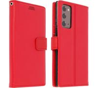 Samsung Galaxy Note 20 Flip Cover avec emplacements pour cartes & fonction stand - Rouge