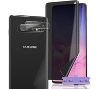 Samsung Galaxy S10 4g Screen Protector Flexible Tpu Anti Spy 1pcs + Galaxy S10 4g Tempered Glass Lens Protector 2 Pieces Easy To Install Privacy